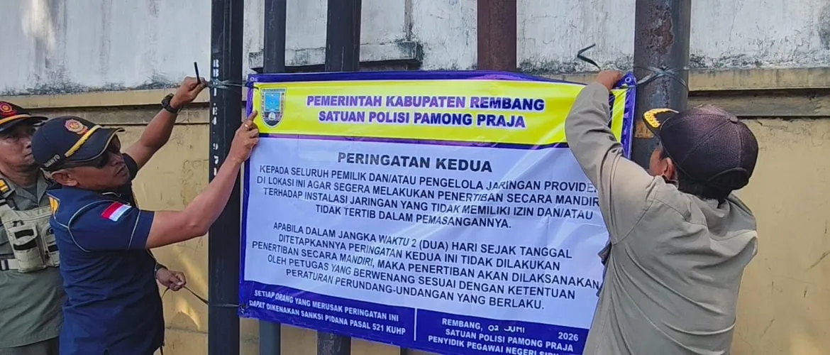 Semrawut dan Tak Berizin, Pemkab Rembang Layangkan Peringatan Kedua ke Provider Internet